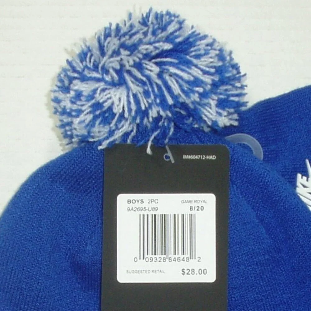 Boys Nike Swoosh Beanie Glove Set 8-20 Youth Kid Sportwear Hat Cap Athletic Girl